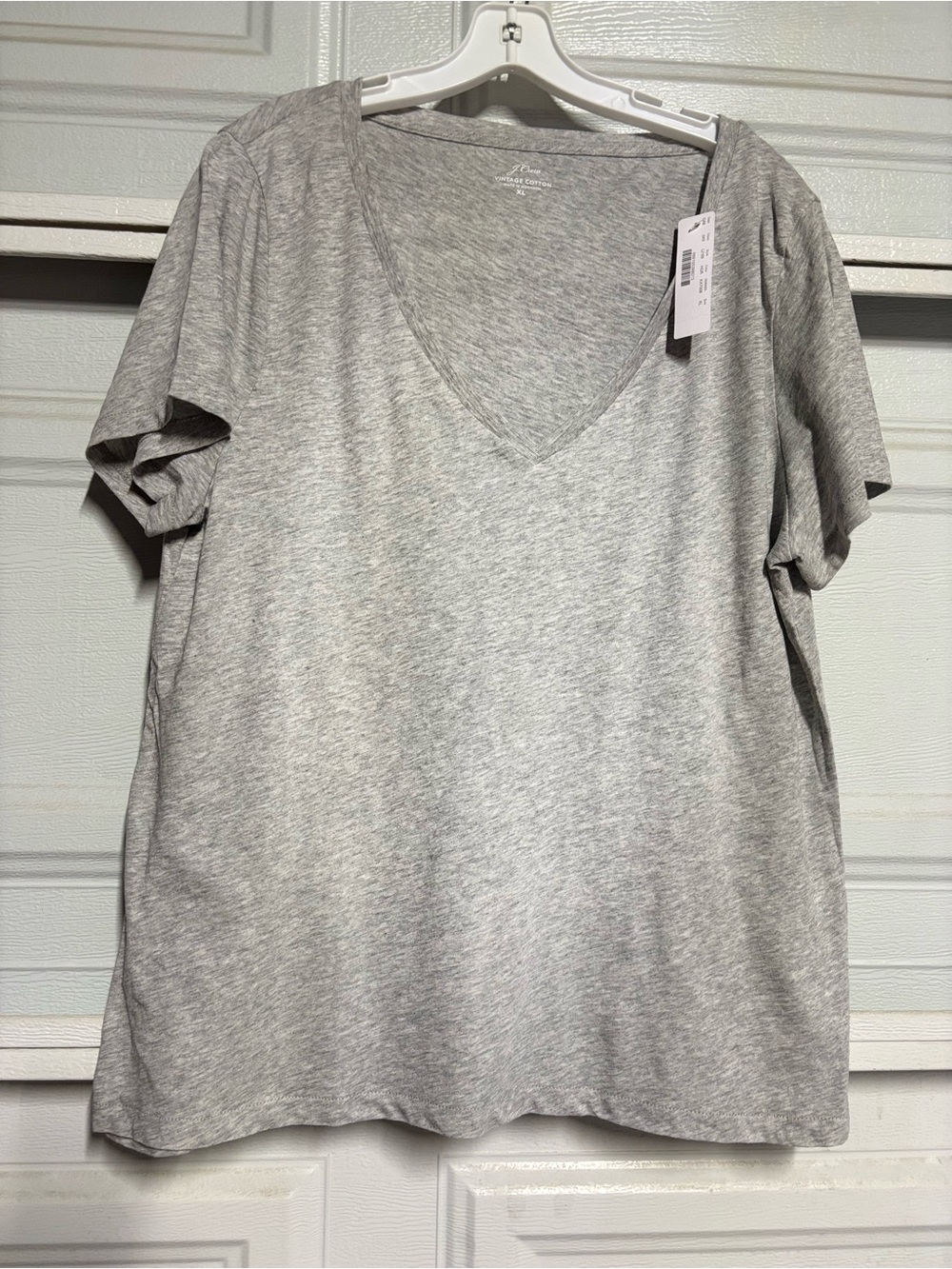 J. Crew Men's Short Sleeve V-Neck T-Shirt in Heather Gray